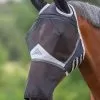 Shires Fine Mesh Fly Mask With Ears & Nose - Black