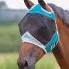 Shires Fine Mesh Fly Mask With Ear Holes - Teal