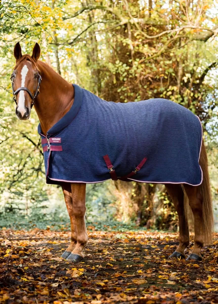 Horseware Cosy Neck Embossed Cooler - Navy 1 Horseware Cosy Neck Embossed Cooler - Navy