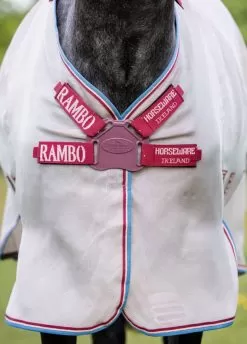 Rambo Protector Disc Front - Oatmeal/Cherry 8 Rambo Protector Disc Front - Oatmeal/Cherry -Equestrian Equipment Shop rambo protector oatmeal cherry 3rdy