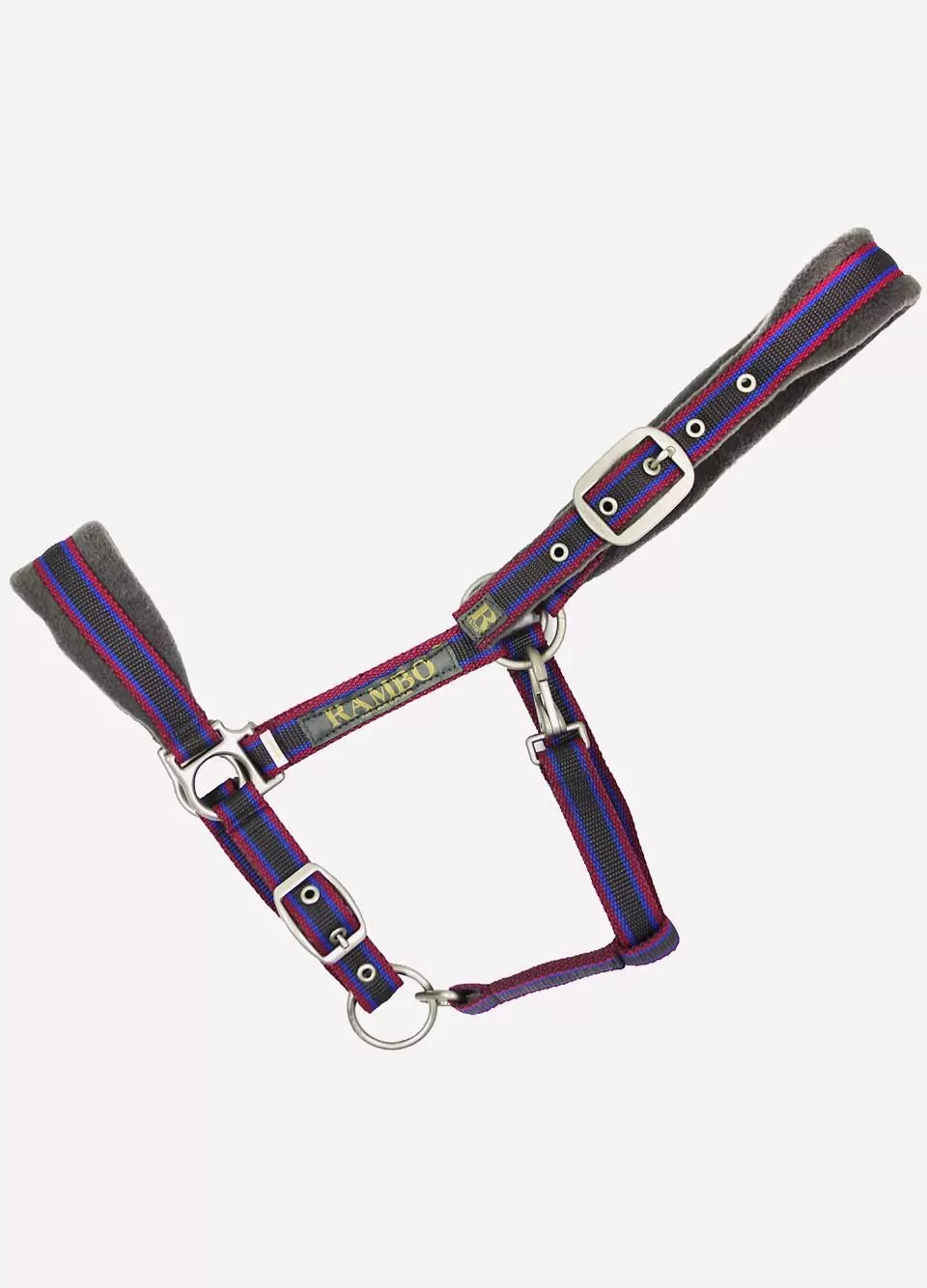 Rambo Padded Headcollar - Witney Cherry 2 Rambo Padded Headcollar - Witney Cherry - Image 2
