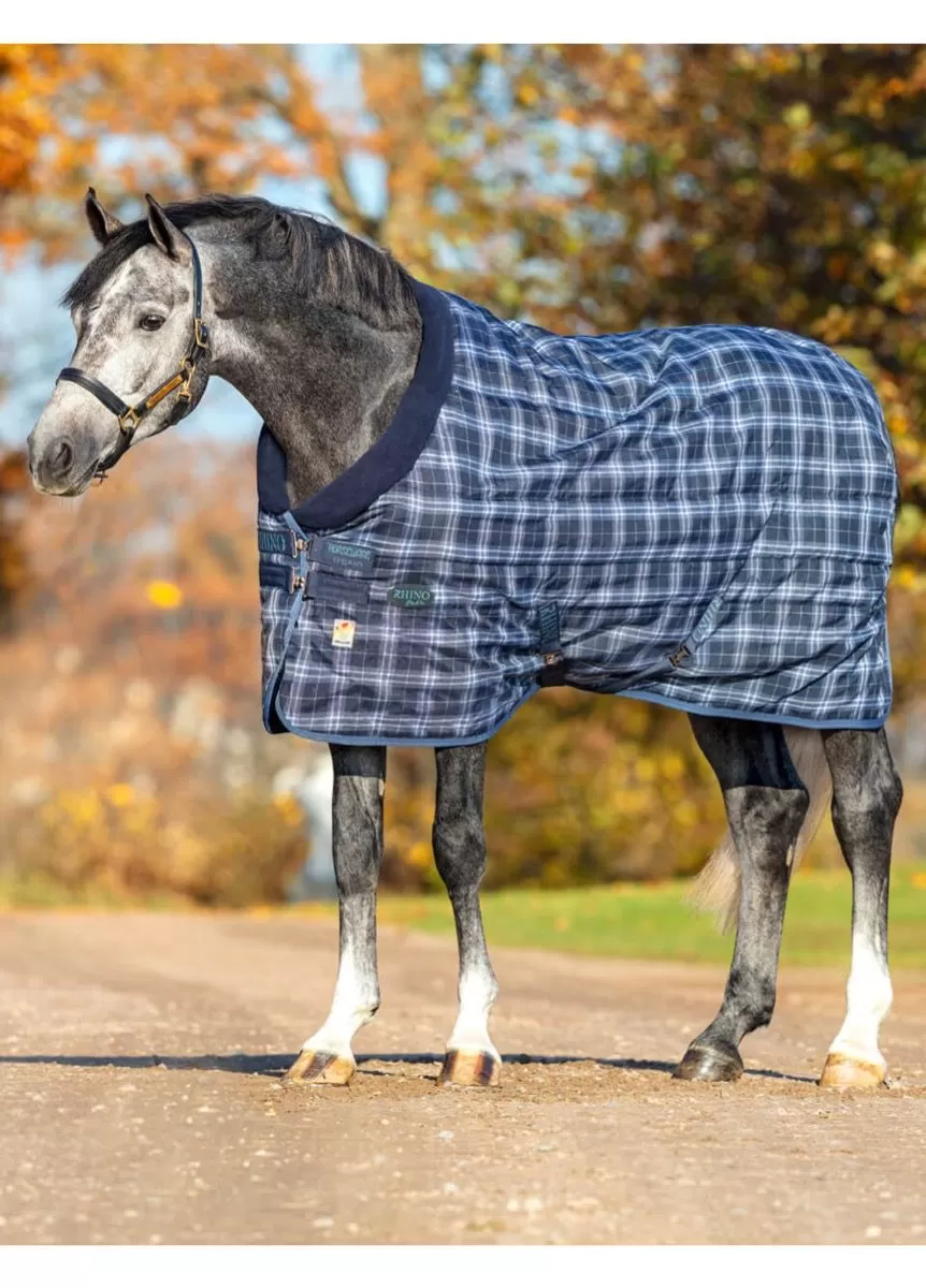 Rhino Original Stable Rug Medium - Navy Check/Indigo 1 Rhino Original Stable Rug Medium - Navy Check/Indigo
