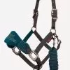 LeMieux Vogue Fleece Headcollar & Leadrope Set - Peacock/Grey