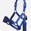 LeMieux Vogue Fleece Headcollar & Rope - Navy/Royal Blue