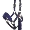 LeMieux Vogue Fleece Headcollar & Leadrope Set - Ink Blue/Navy
