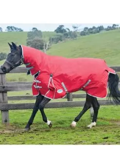 Weatherbeeta ComFITec Classic Combo Neck Medium/Lite - Red/Silver