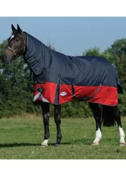 Weatherbeeta Plus Dynamic II Combo Neck Medium - Black/Red/Silver