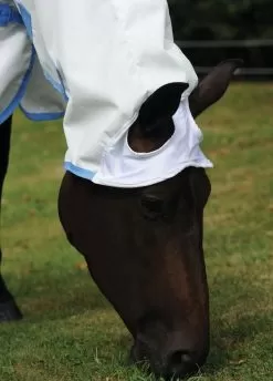 Weatherbeeta Sweet Itch Shield Combo Neck - White/Blue -Equestrian Equipment Shop wbshieldcombowhiteblue3rdy