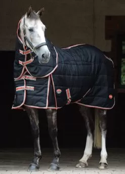 Weatherbeeta ComFITec Therapy-Tec Channel Quilt Detach-A-Neck Medium - Black/Silver/Red