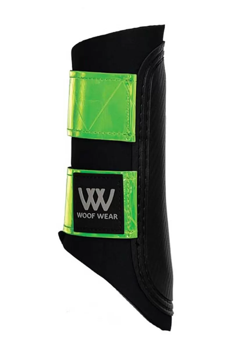 Woof Wear Reflective Club Brushing Boot - Lime 1 Woof Wear Reflective Club Brushing Boot - Lime